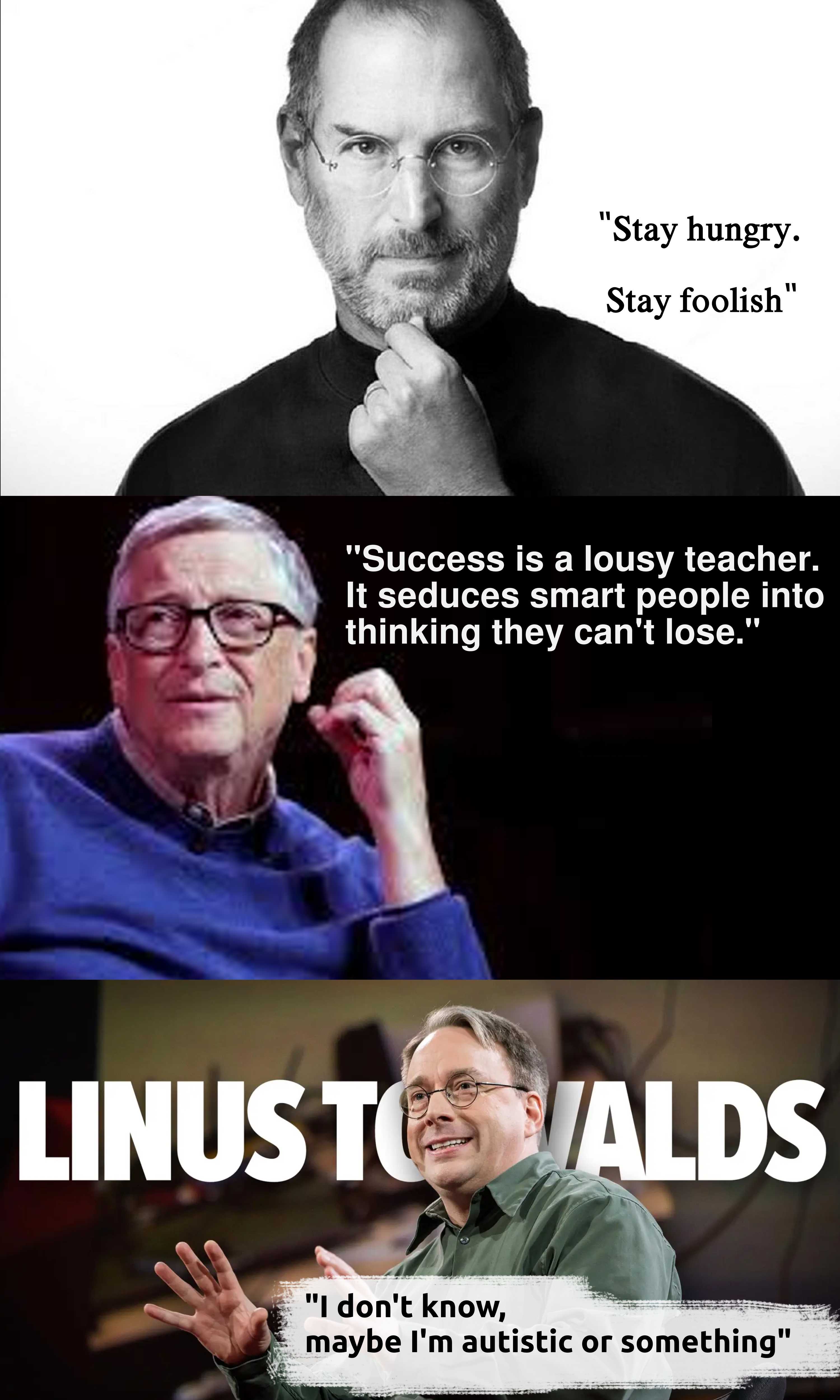 Meme sobre grandes pensadores